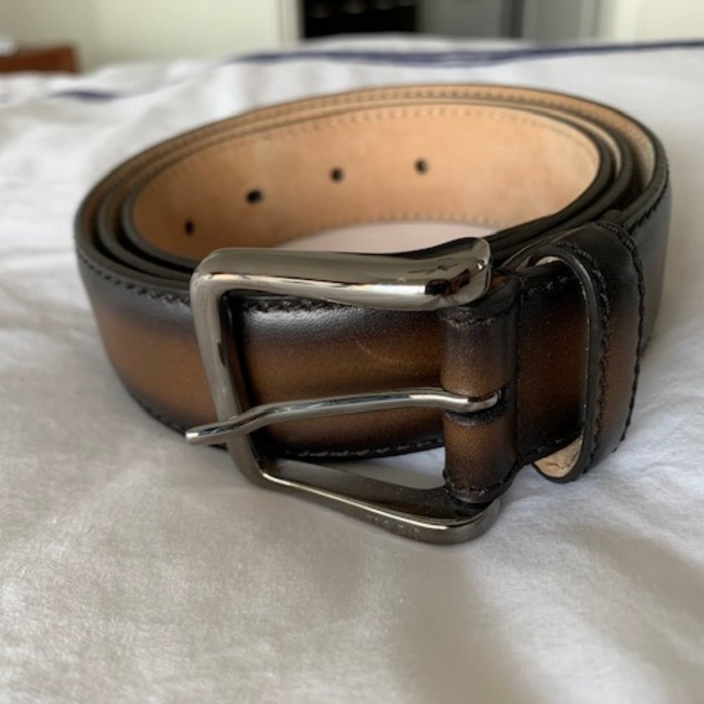 Tod's Men's Brown Leather Belt - 37.5"